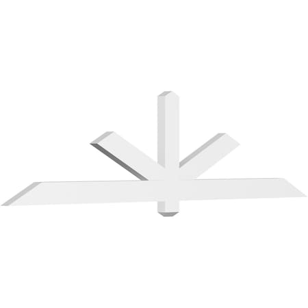 Ekena Millwork Kennewick Architectural Grade PVC Gable Bracket, 84"W x 21"H x 2"D x 4"F, 6/12 Pitch GBP084X21X0204KEN00